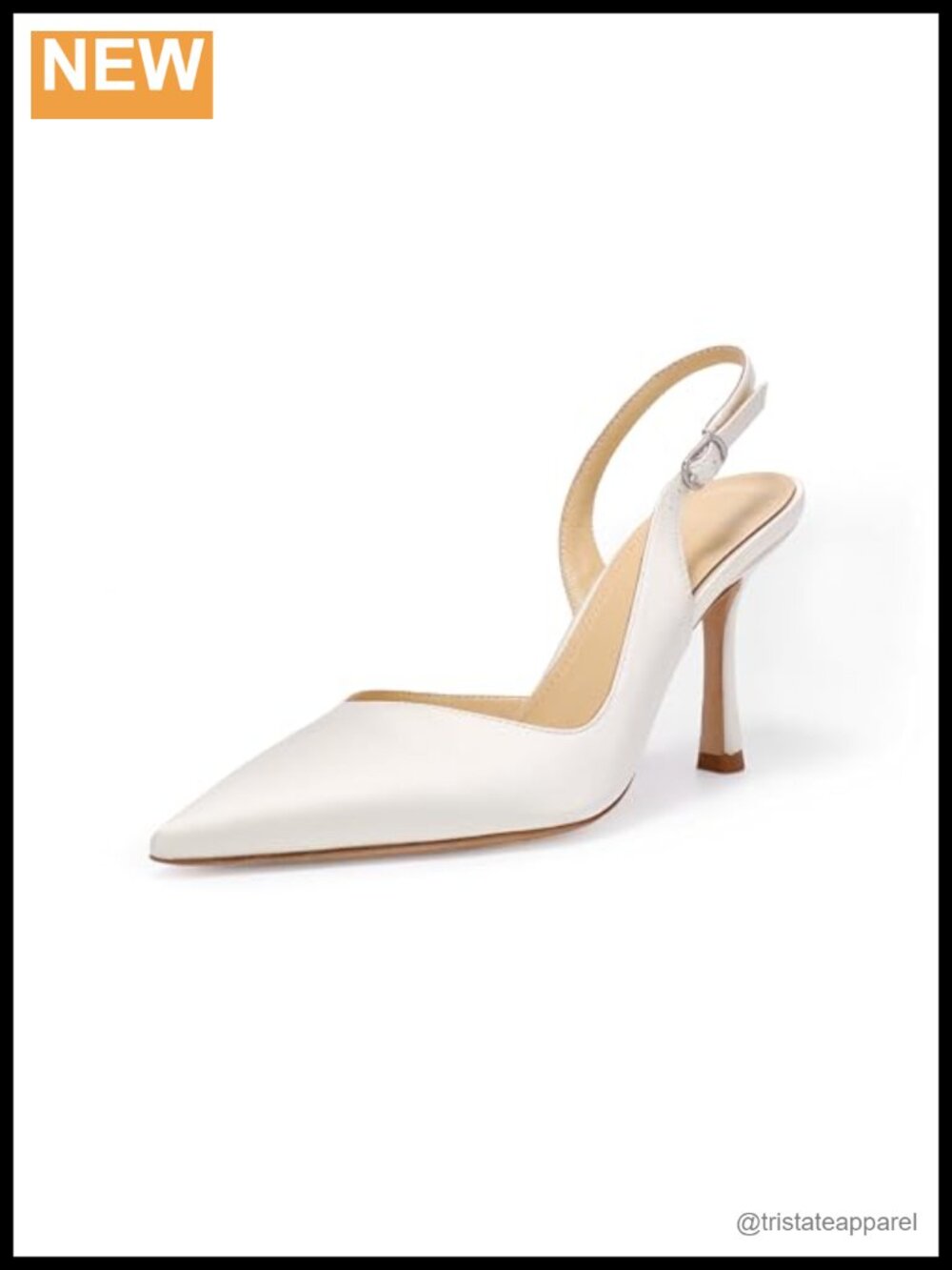 Satin Silk Slingback Heels Genuine Leather Sole Wedding Bridal Pumps